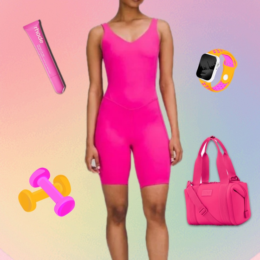 Lululemon Align Onesie 8" Sonic Pink Size 4